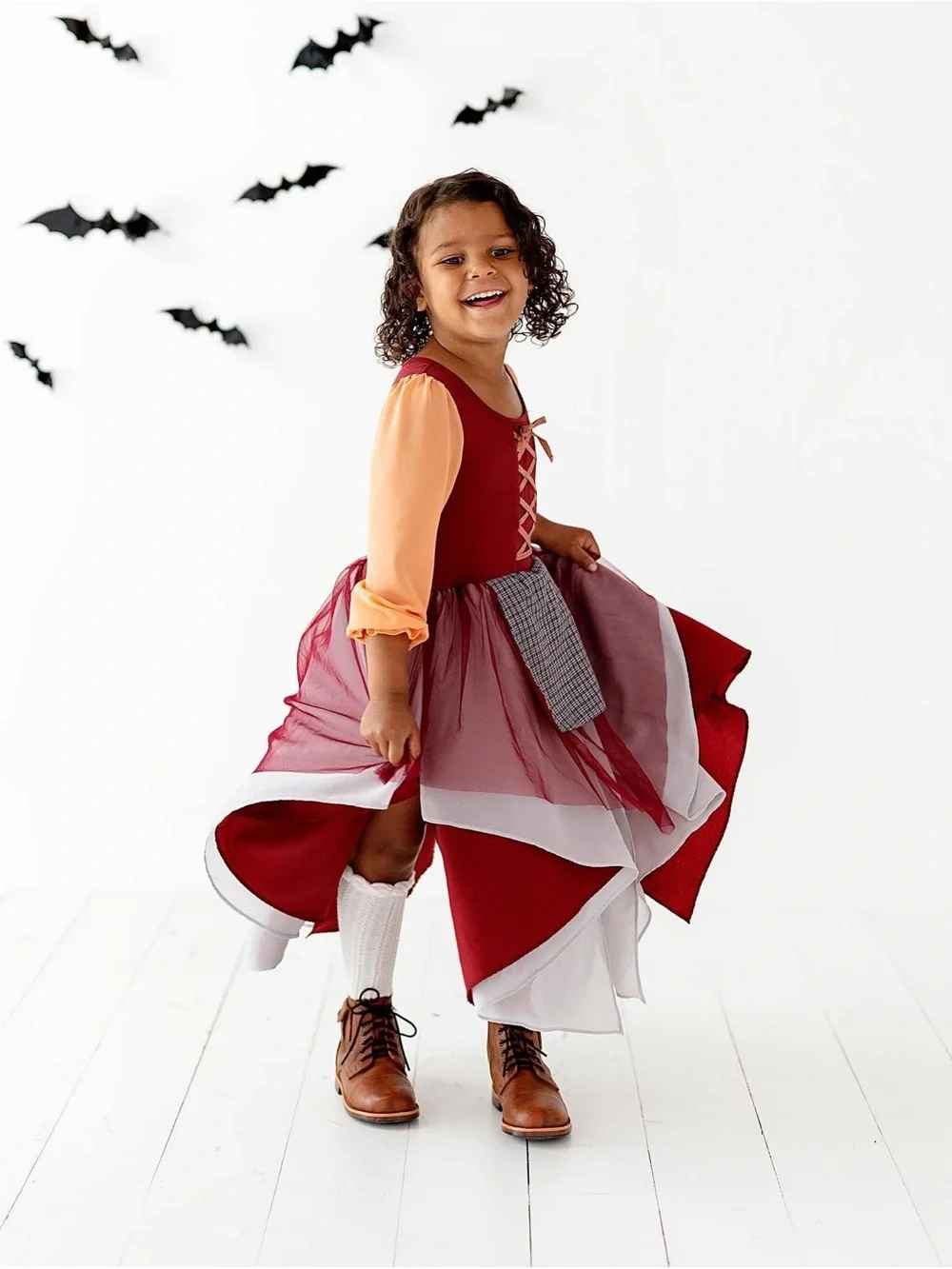 NWT Taylor Joelle Mary Sanderson Hocus Pocus Witch Burgundy Peasant Dress 8